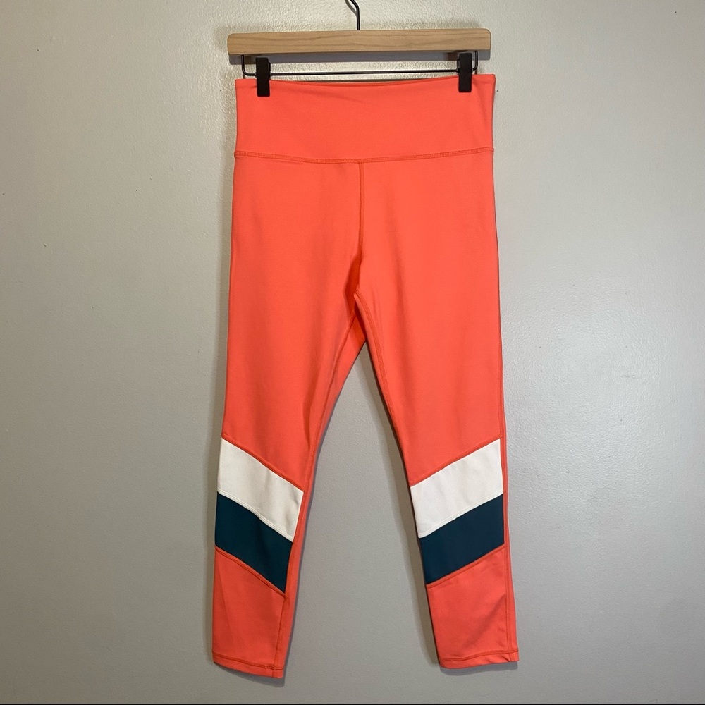 Zyia Tangerine Angle Block Light n Tight Hi-Rise (size 8-10) 7/8 24"